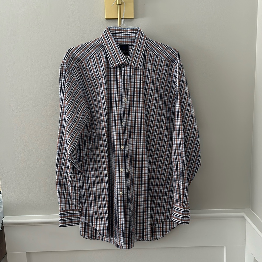 David Donahue Dress Shirt 17.5 34/35